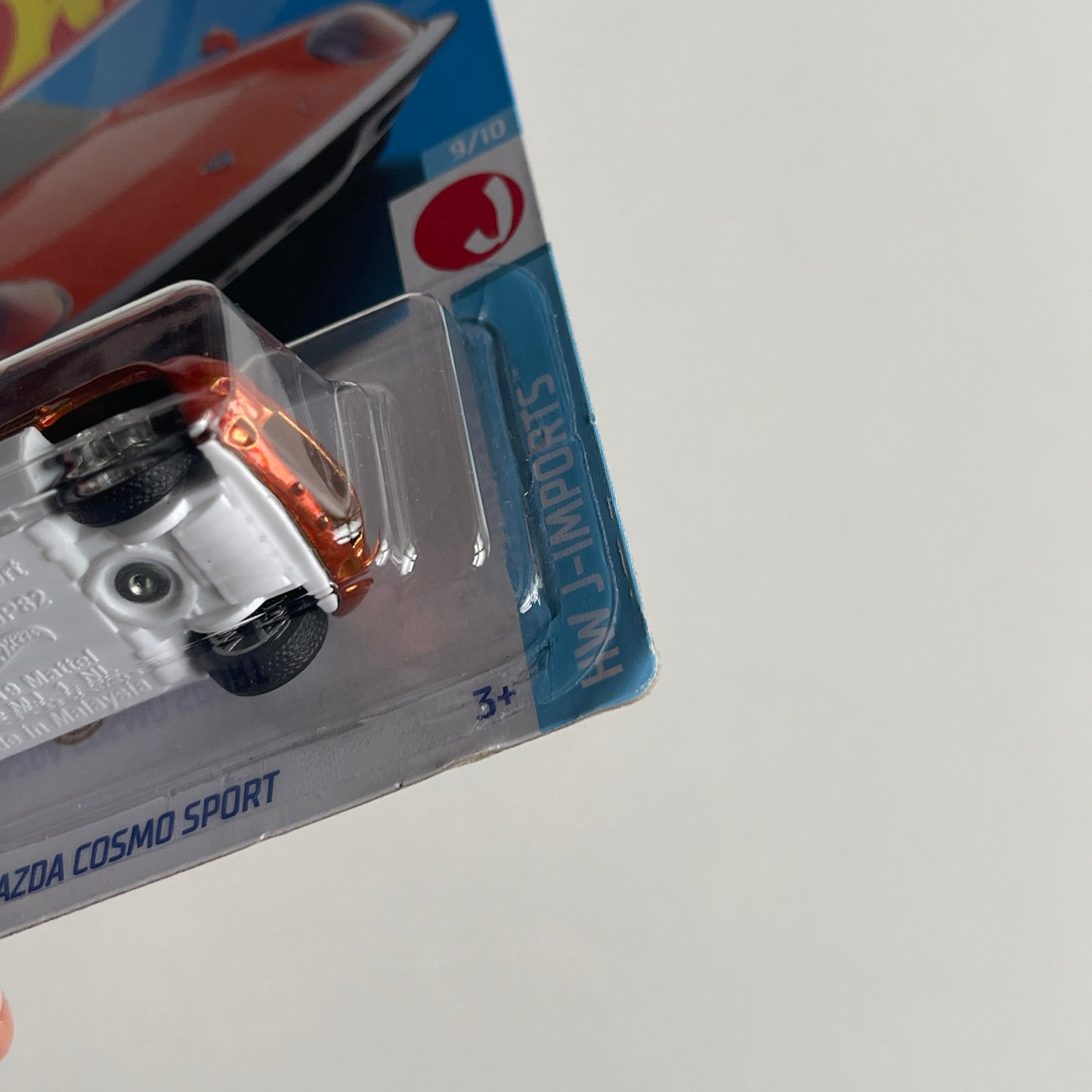 Hot Wheels STH 1968 Mazda Cosmo Sport (Orange) Long Card HW J-Imports 118/250 Super Treasure Hunt (Damaged)