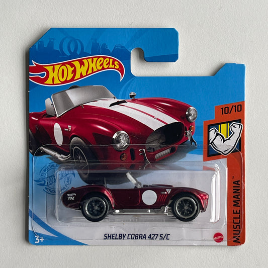 Hot Wheels STH Shelby Cobra 427 S/C (Red) Short Card Muscle Mania 250/250 Super Treasure Hunt (Damaged)