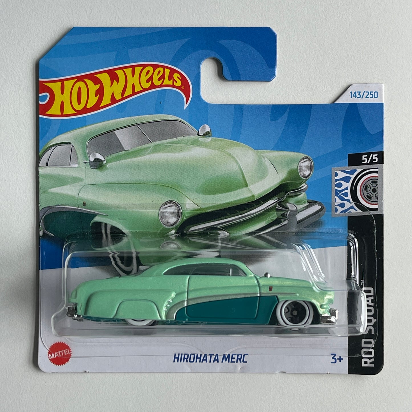 Hot Wheels Hirohata Merc (Green) Short Card (Damaged) Rod Squad 143/250