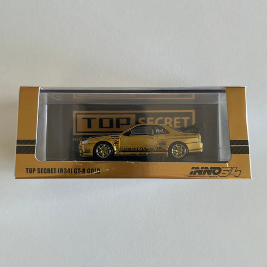 Inno64 Nissan Skyline GT-R (R34) Top Secret Gold