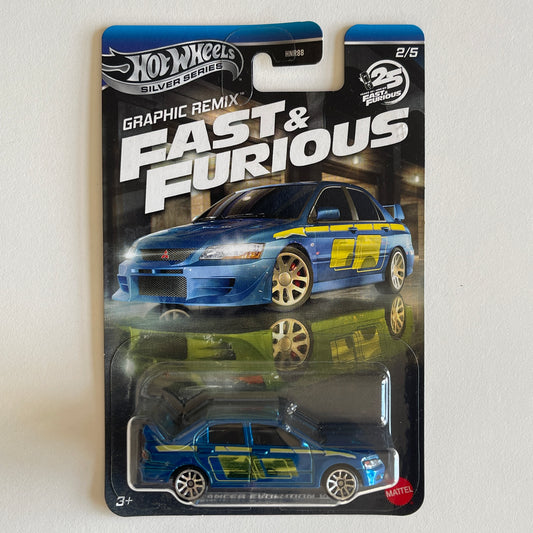 Hot Wheels 2025 Fast & Furious Graphic Remix Lancer Evolution VII