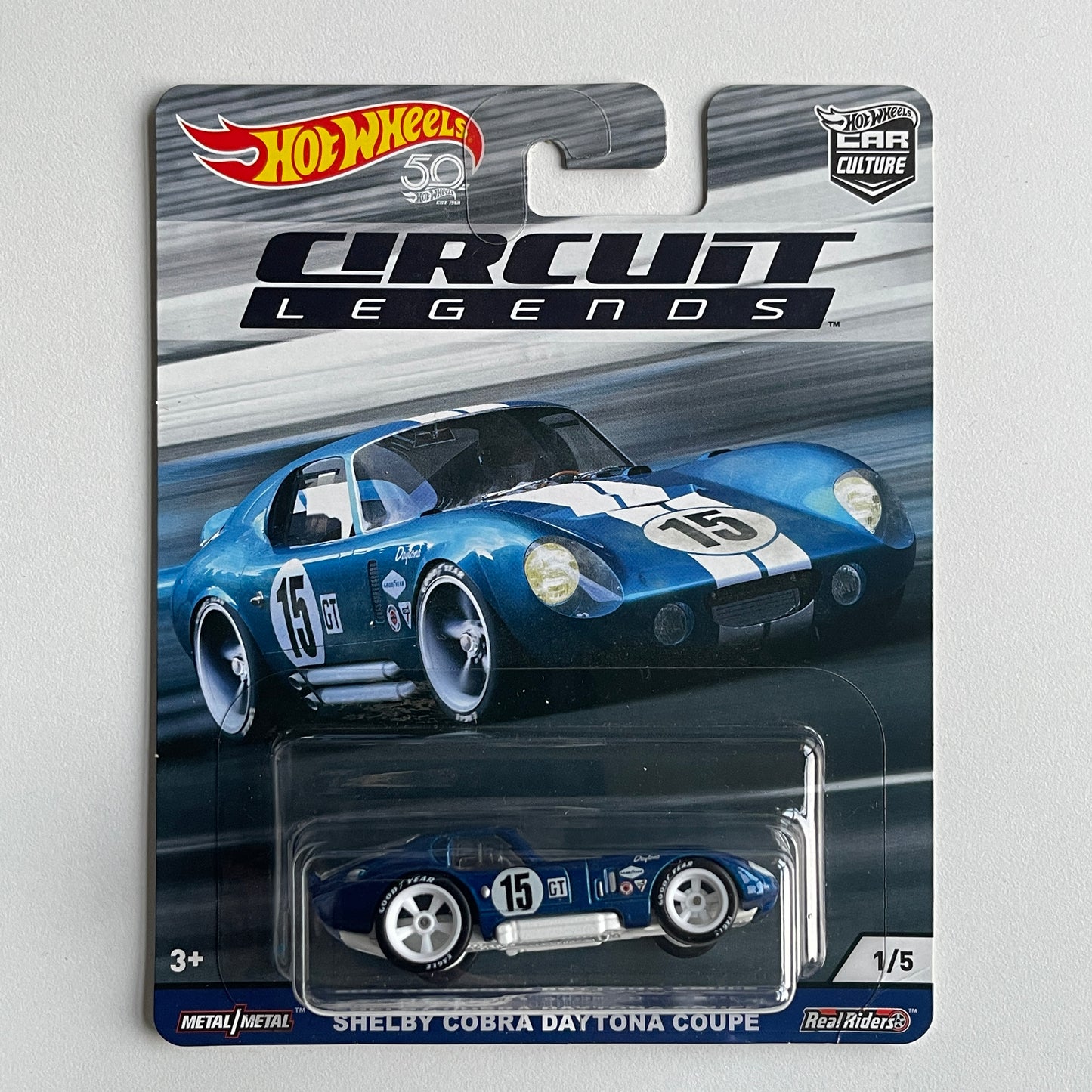 Hot Wheels [2018 Circuit Legends] Shelby Cobra Daytona Coupe (Damaged)