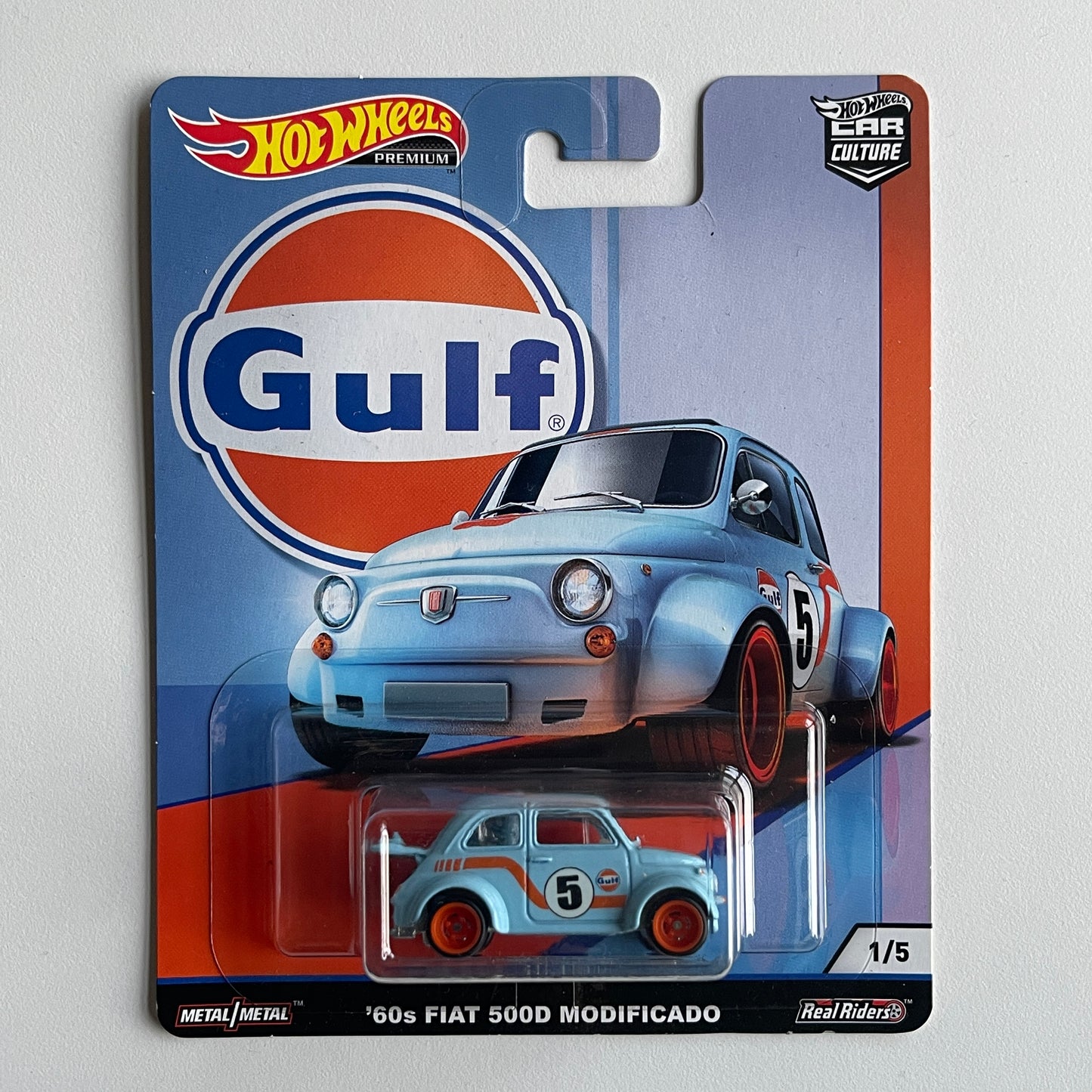 Hot Wheels [2019 Gulf] '60s Fiat 500D Modificado (Damaged)