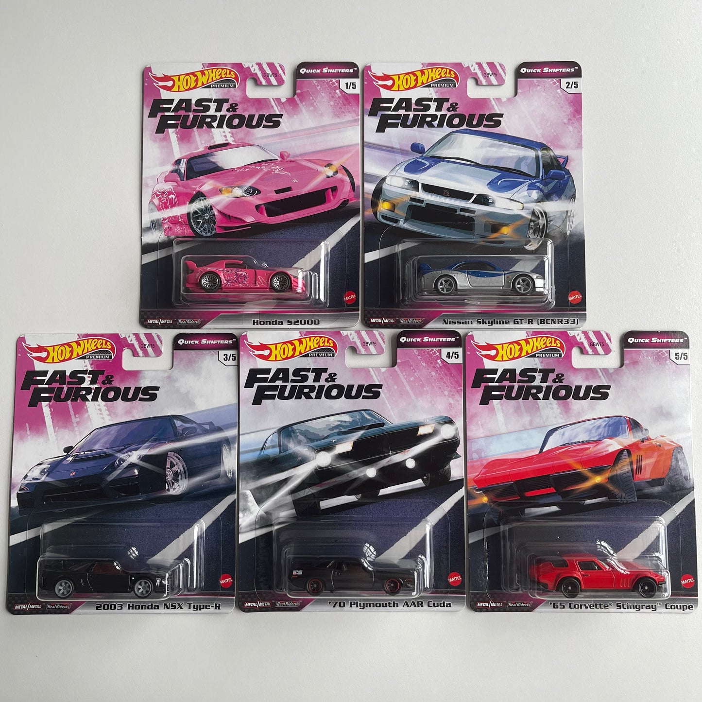 Hot Wheels 2020 Fast & Furious Quick Shifters Set Of 5 Cars Box (Opened)