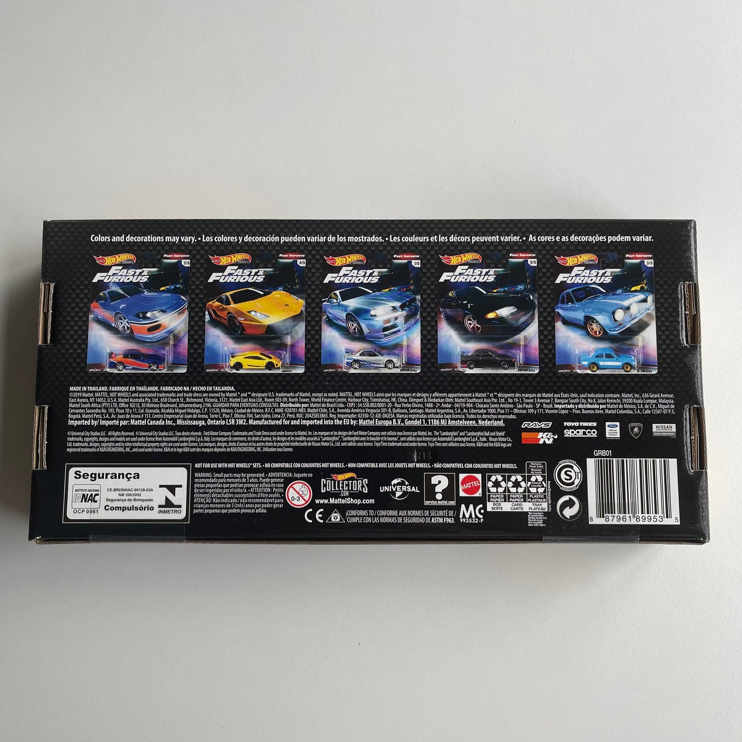 Hot Wheels 2019 Fast & Furious Fast Imports Set Of 5 Cars Box (Sealed)