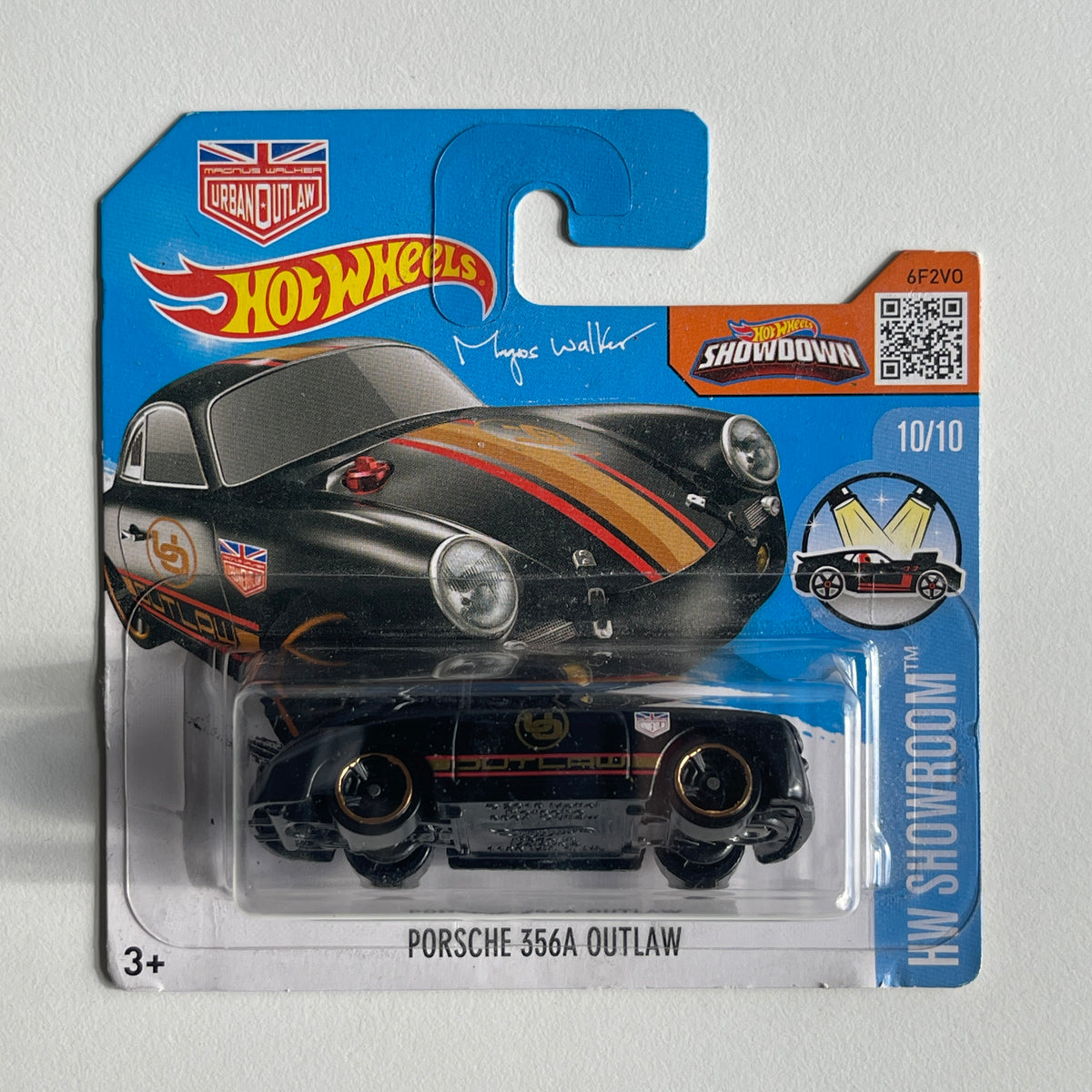 Hot Wheels Magnus Walker Porsche 356A Outlaw (Black) Short Card (Damaged) HW Showroom 120/250