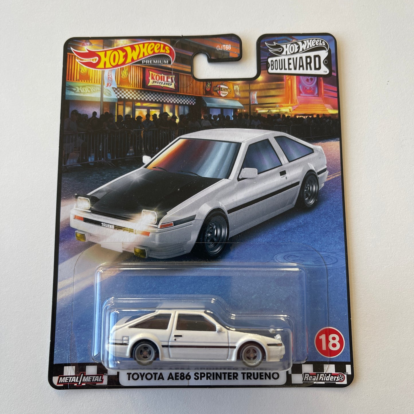 Hot Wheels Boulevard #18 Toyota AE86 Sprinter Trueno (Card Damage)