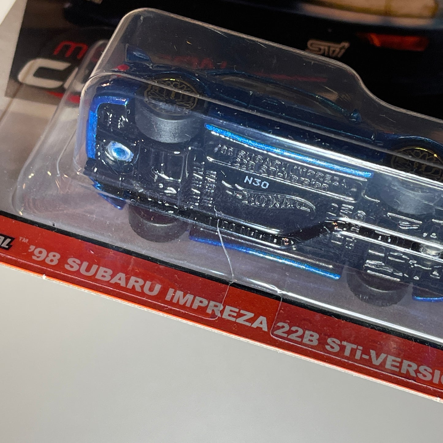 Hot Wheels [moderná klasika 2020] '98 Subaru Impreza 22B STi verzia (poškodenie karty)