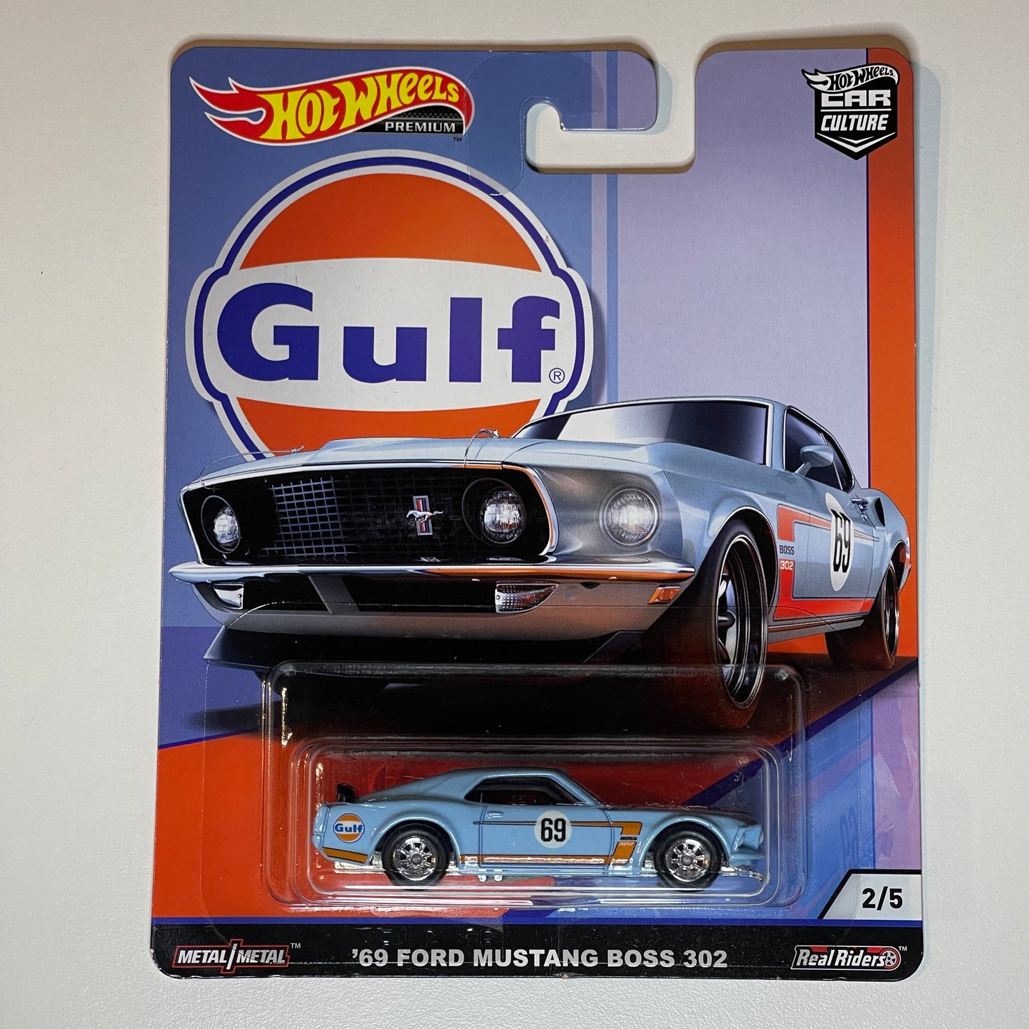 Hot Wheels [2019 Gulf] '69 Ford Mustang Boss 302 (Damaged)