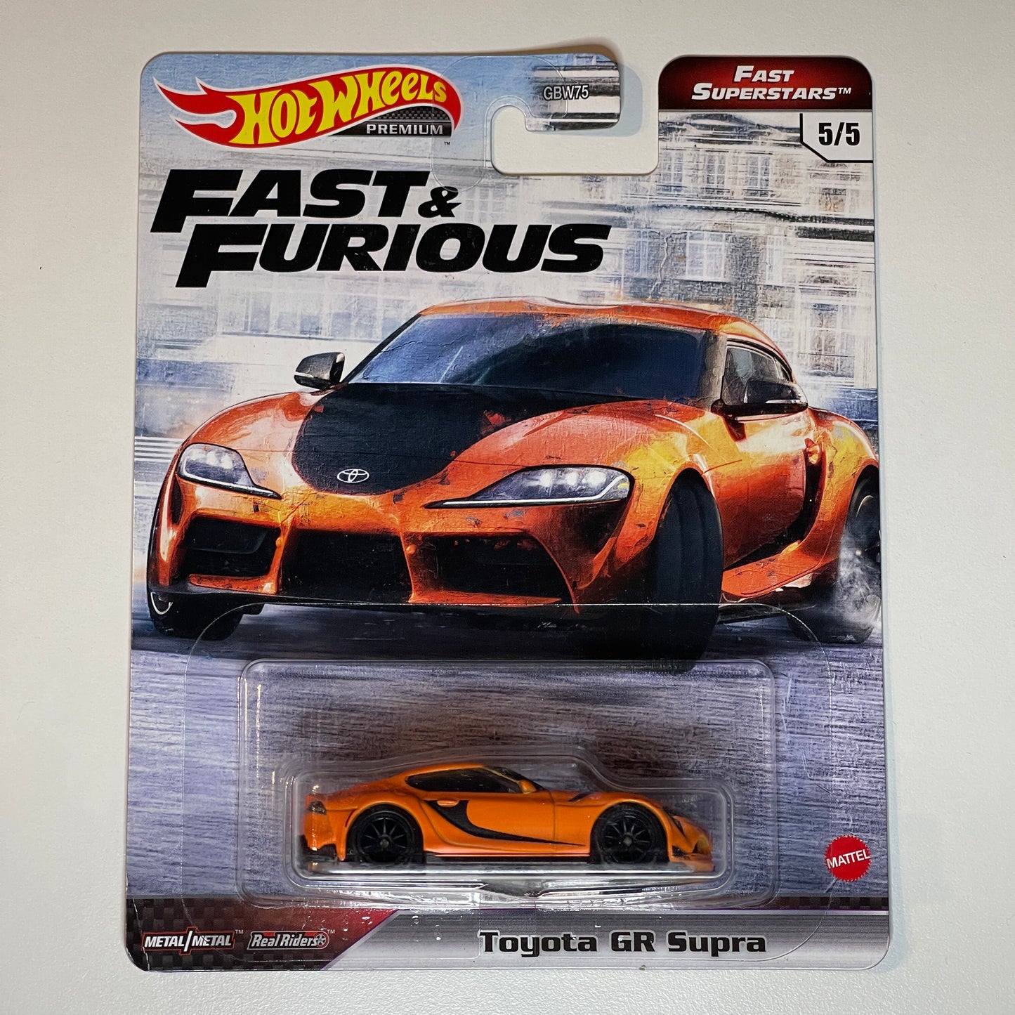 Hot Wheels [2021 Fast & Furious] Fast Superstars Toyota GR Supra (Card Damage)