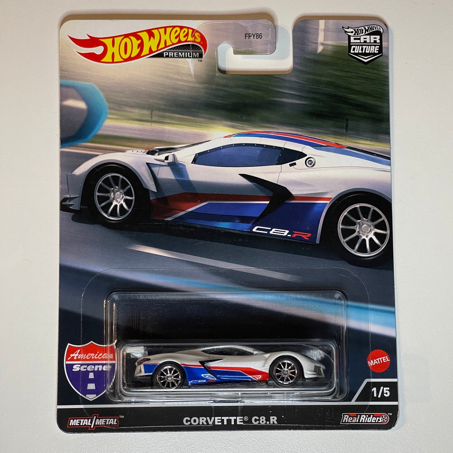 Hot Wheels [2022 American Scene] Corvette C8.R (Card Damage)