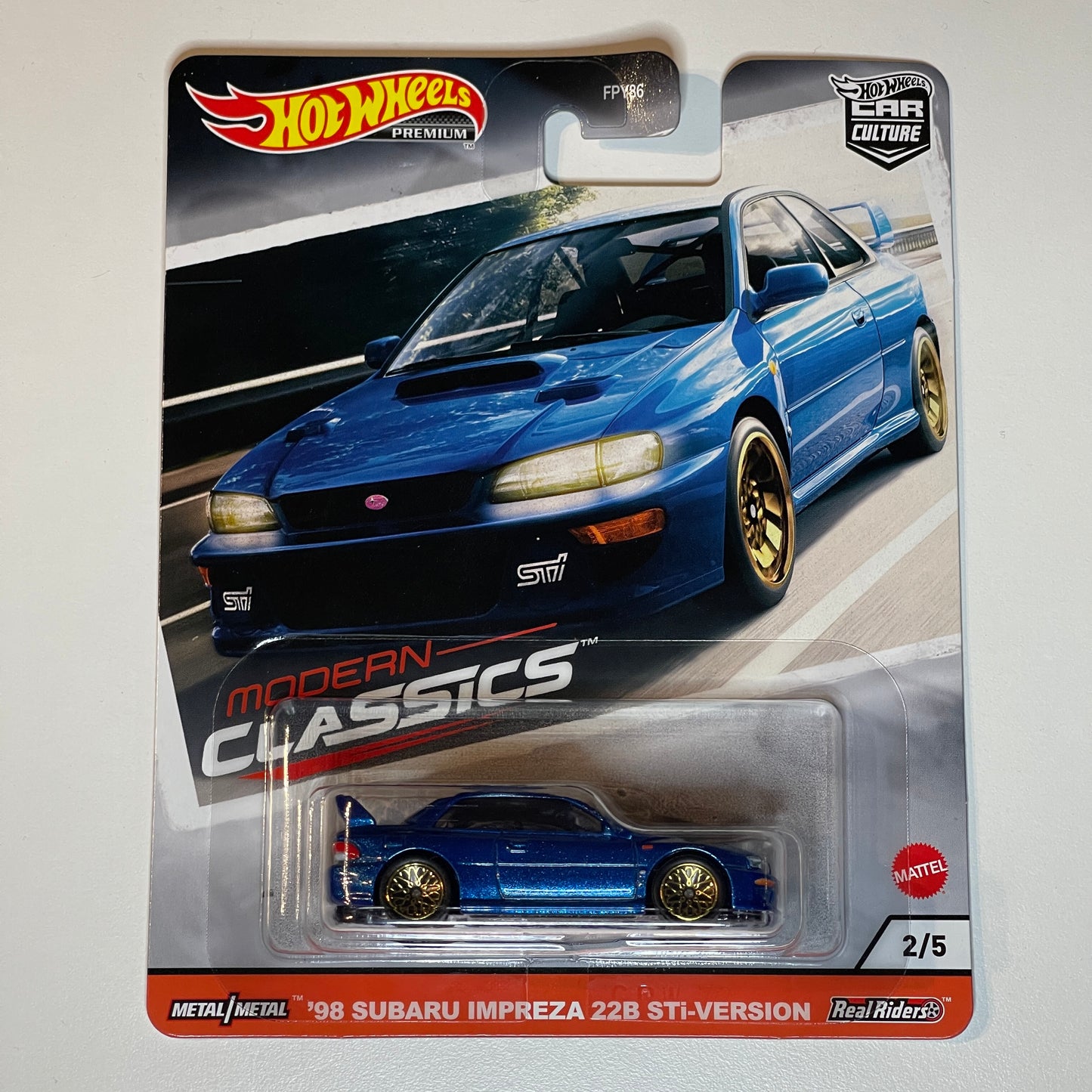 Hot Wheels [moderná klasika 2020] '98 Subaru Impreza 22B STi verzia