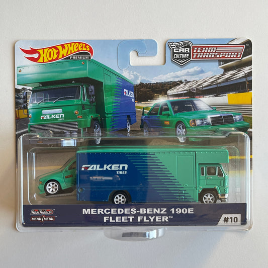 Hot Wheels Team Transport #10 Falken Mercedes-Benz 190E (Damaged)