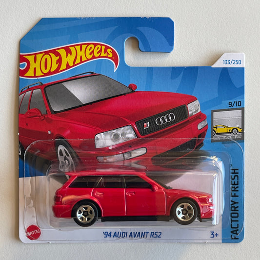 Hot Wheels '94 Audi Avant RS2 (Red) Short Card Factory Fresh 133/250 (without Fuel Flap)