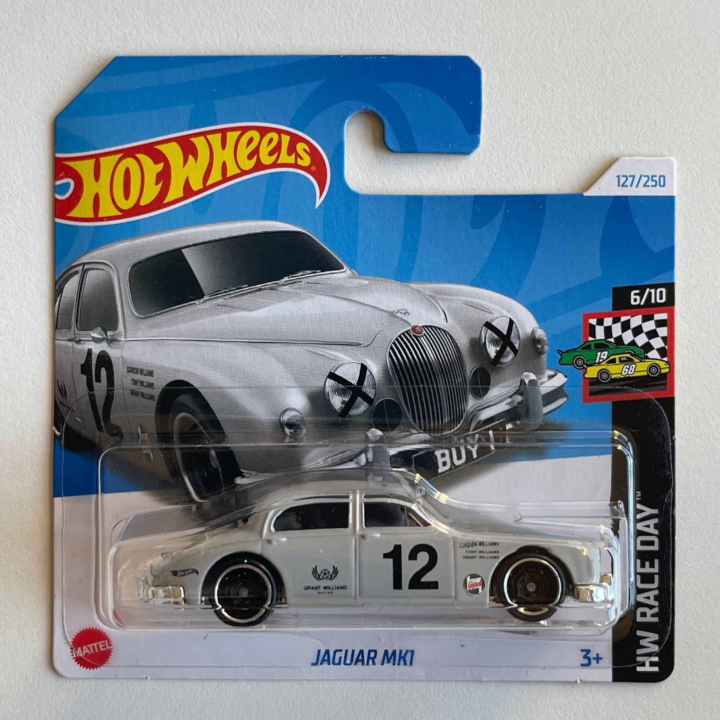 Hot Wheels Jaguar MK1 (Grey) Short Card HW Race Day 127/250