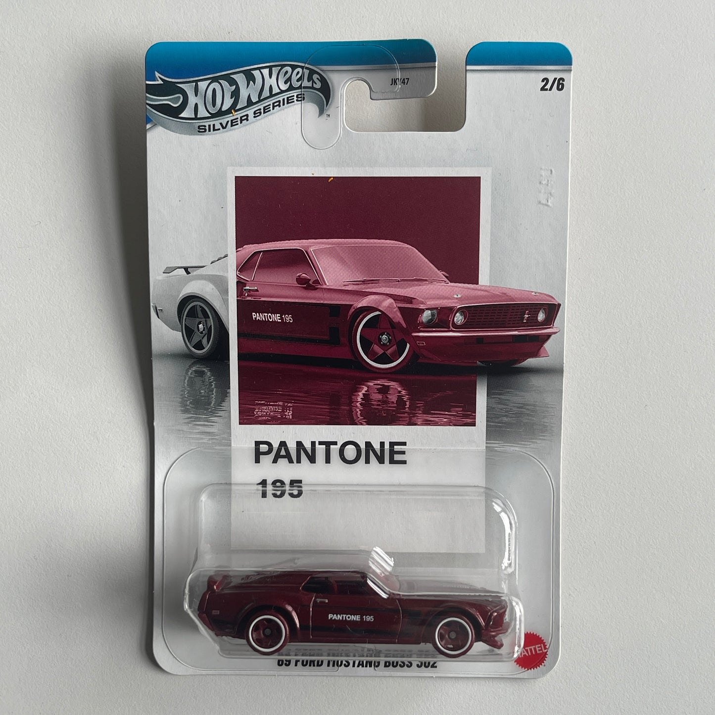 Hot Wheels [2025 Silver Series] Pantone 195 '69 Mustang Boss 302 (Damaged)