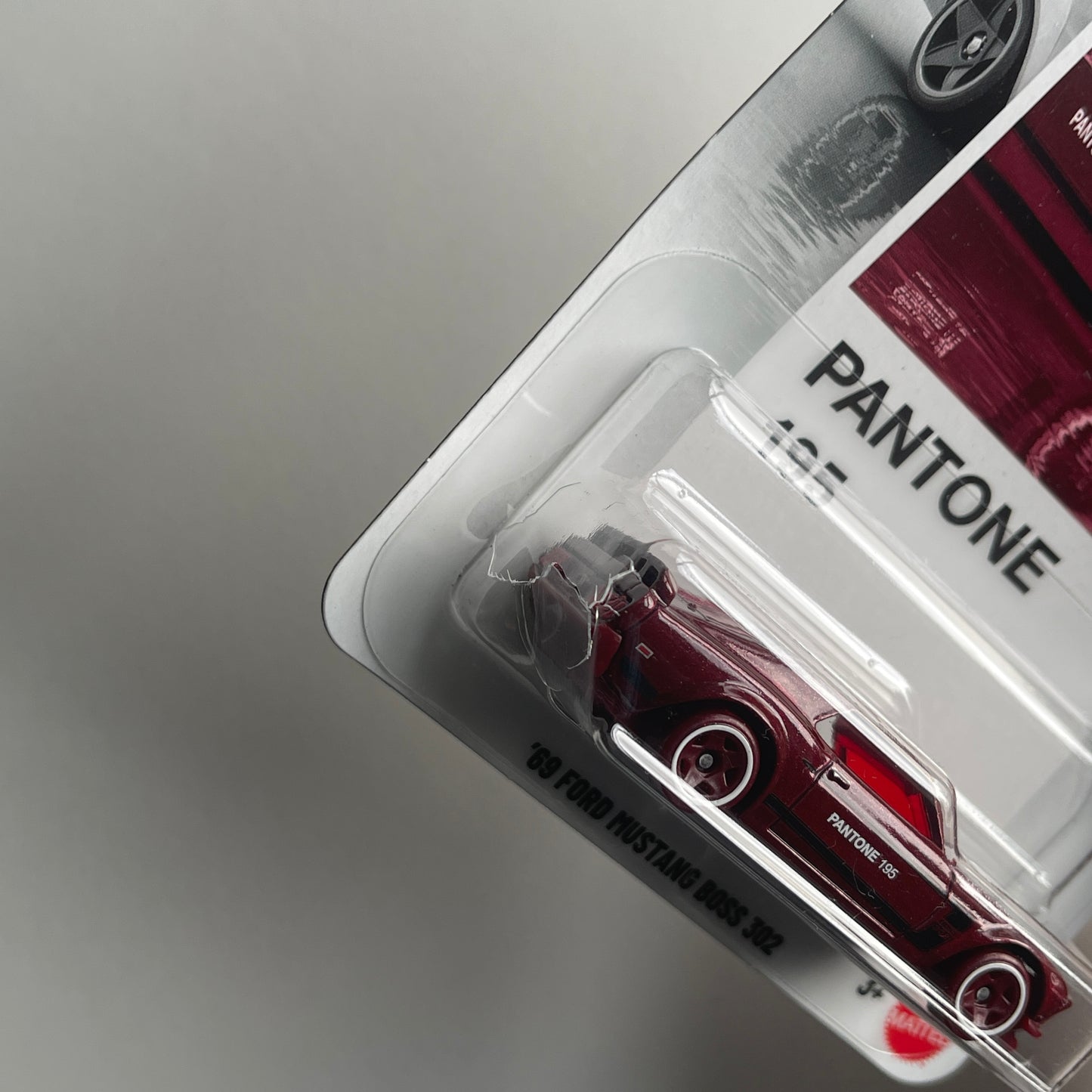Hot Wheels [2025 Silver Series] Pantone 195 '69 Mustang Boss 302 (Damaged)