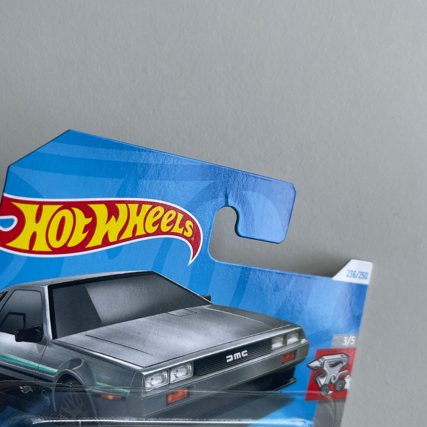 Hot Wheels DMC DeLorean (Zamac) Short Card (Damaged) HW Rolling Metal 236/250