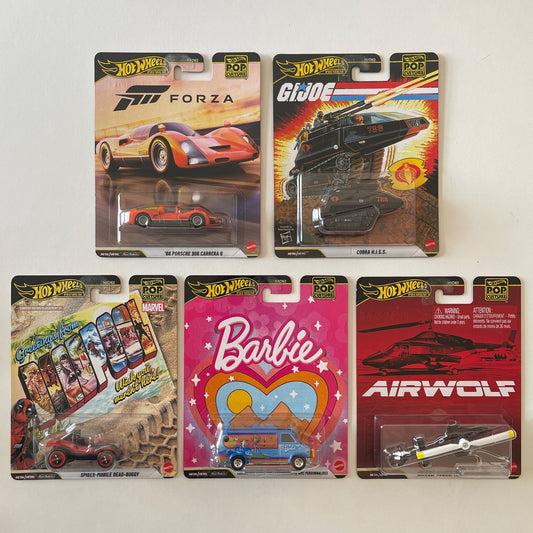 Hot Wheels [2026 Pop Culture] Mix 3, Set of 5 Cars