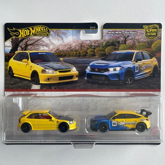Hot Wheels 2 Twin Pack '99 Honda Civic Type R (EK9) - Honda Civic Type R
