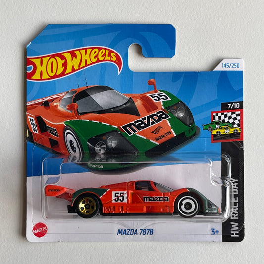 Hot Wheels Mazda 787B (Orange) Short Card (Damaged) HW Race Day 145/250