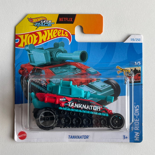 Hot Wheels Tanknator (Blue) Short Card (Damaged) HW Ride-ons 119/250