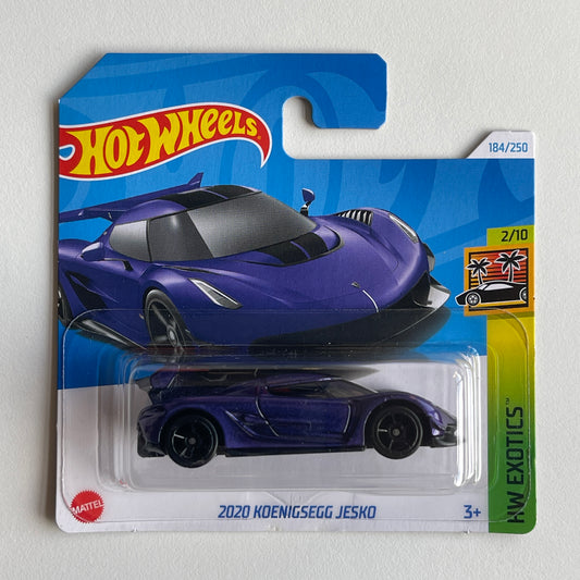 Hot Wheels 2020 Koenigsegg Jesko (Purple) Short Card (Damaged) HW Exotics 184/240