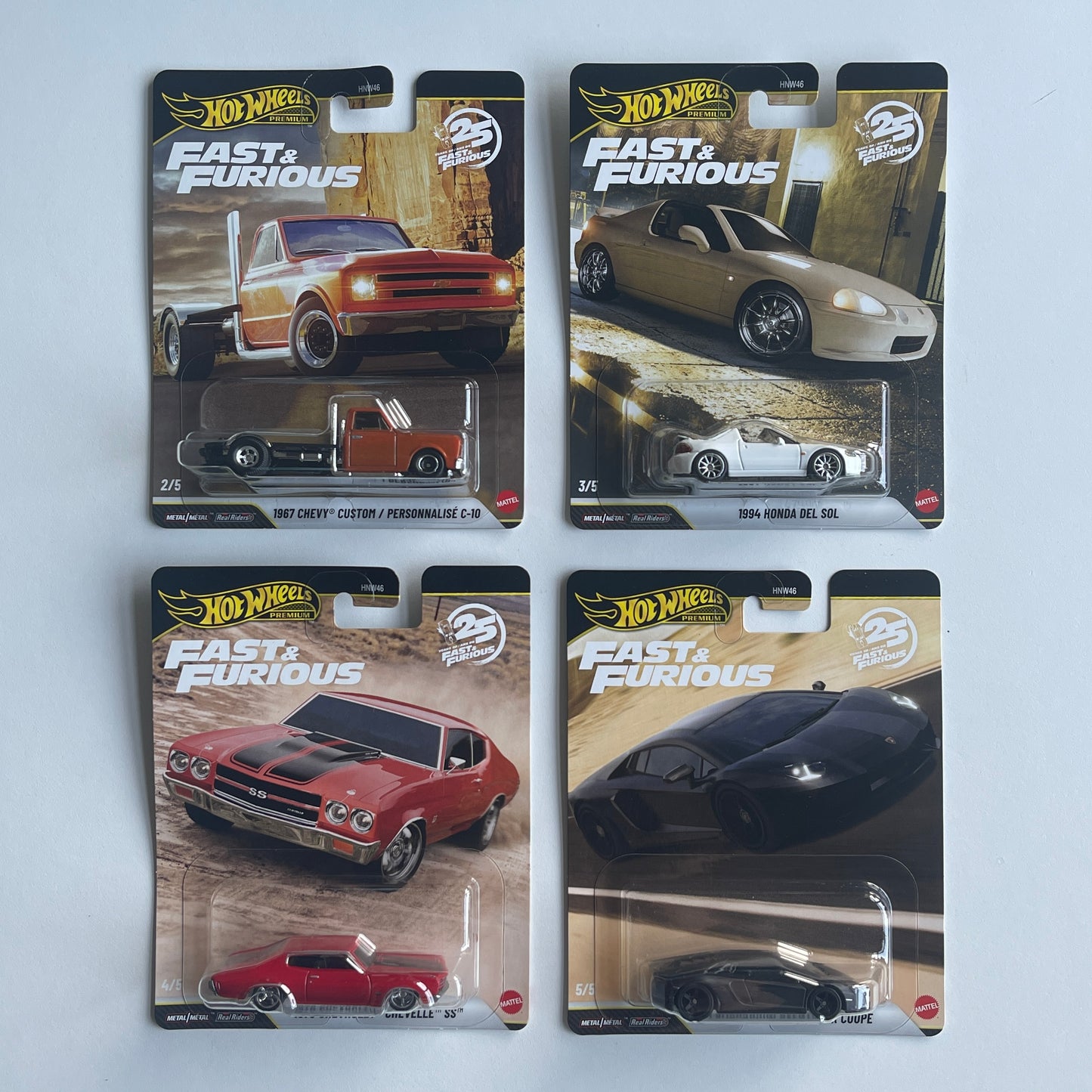 Hot Wheels [2026 Fast & Furious Mix 2] Set of 4 Cars