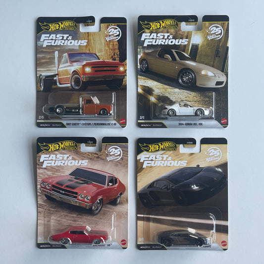 Hot Wheels [2026 Fast & Furious Mix 2] Set of 4 Cars