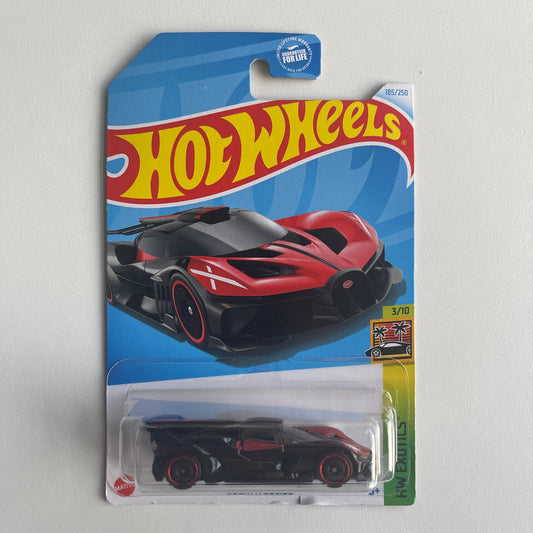 Hot Wheels Bugatti Bolide (Black/Red) Long Card (Damaged) HW Exotics 185/250