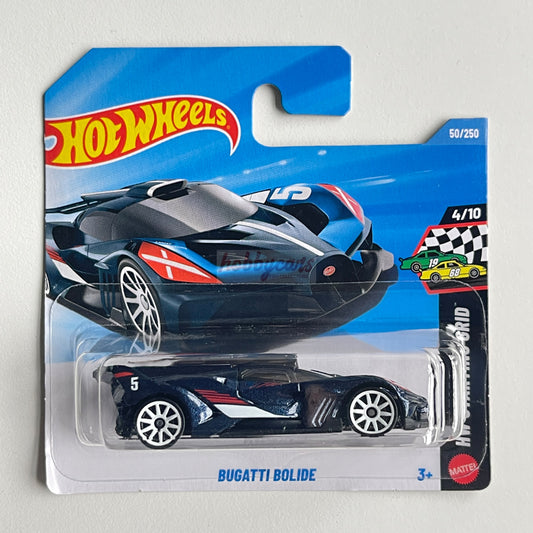 Hot Wheels Bugatti Bolide (Navy) Short Card (Damaged) HW Starting Grid 50/250