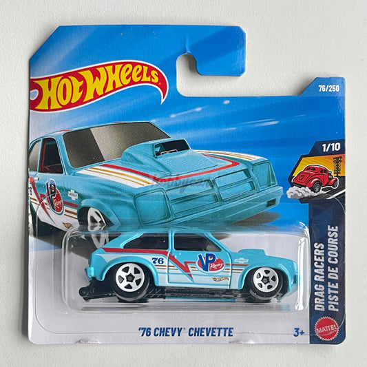 Hot Wheels '76 Chevy Chevette (Turquoise) Short Card (Damaged) Drag Racers 76/250