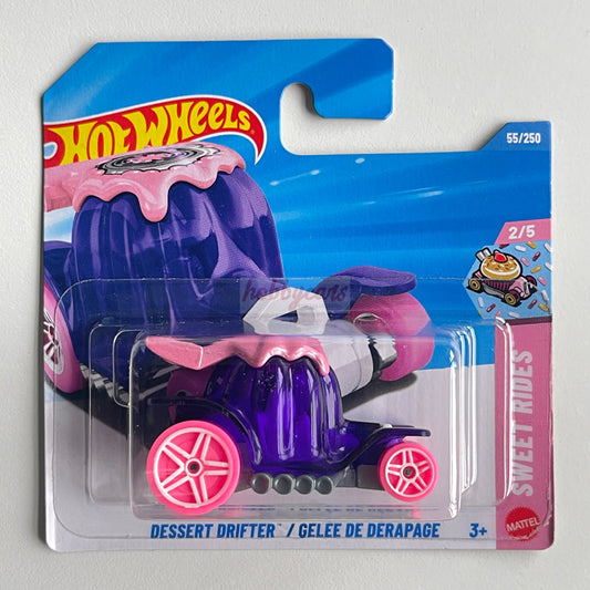 Hot Wheels Dessert Drifter (Purple/Pink) Short Card (Damaged) Sweet Rides 55/250