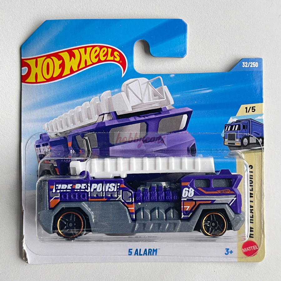Hot Wheels 5 Alarm (Purple) Short Card (Damaged) HW Heavyweights 32/250