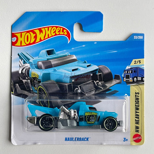 Hot Wheels Haulerback (Blue) Short Card (Damaged) HW Heavyweights 33/250