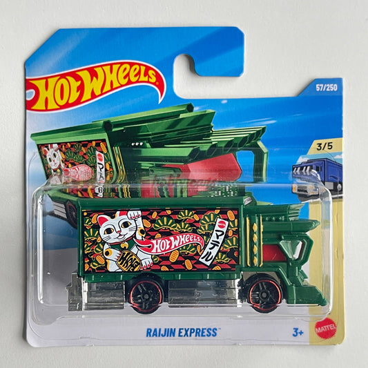 Hot Wheels Raijin Express (Green) Short Card (Damaged) HW Heavyweights 57/250