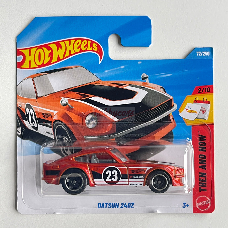 Hot Wheels Datsun 240Z (Orange) Short Card (Damaged) Then And Now 72/250
