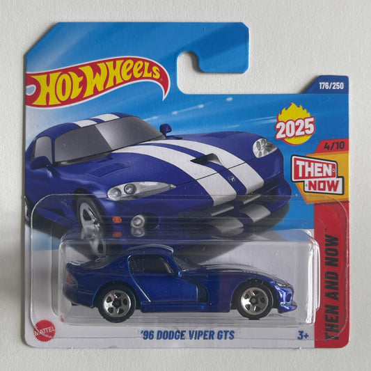 Hot Wheels '96 Dodge Viper GTS (Blue) Short Card Then And Now 176/250