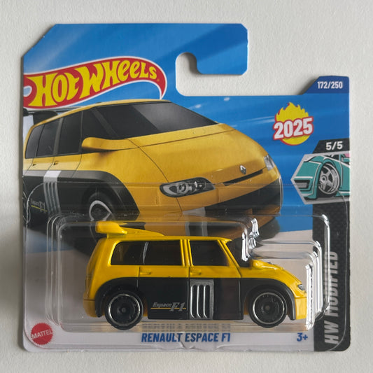 Hot Wheels Renault Espace F1 (Yellow/Black) Short Card HW Modified 172/250