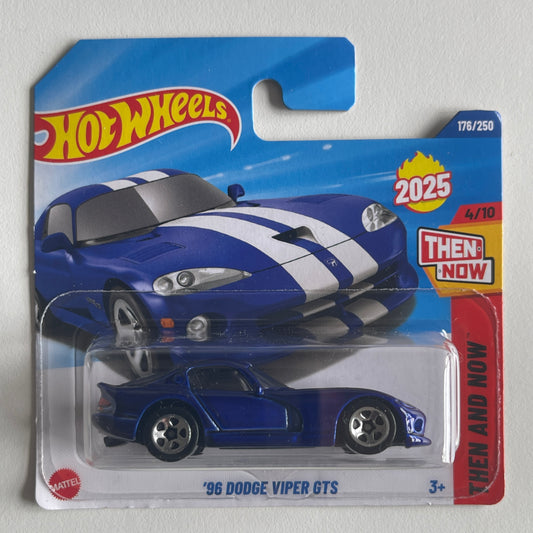 Hot Wheels '96 Dodge Viper GTS (Blue) Short Card (Damaged) Then And Now 176/250