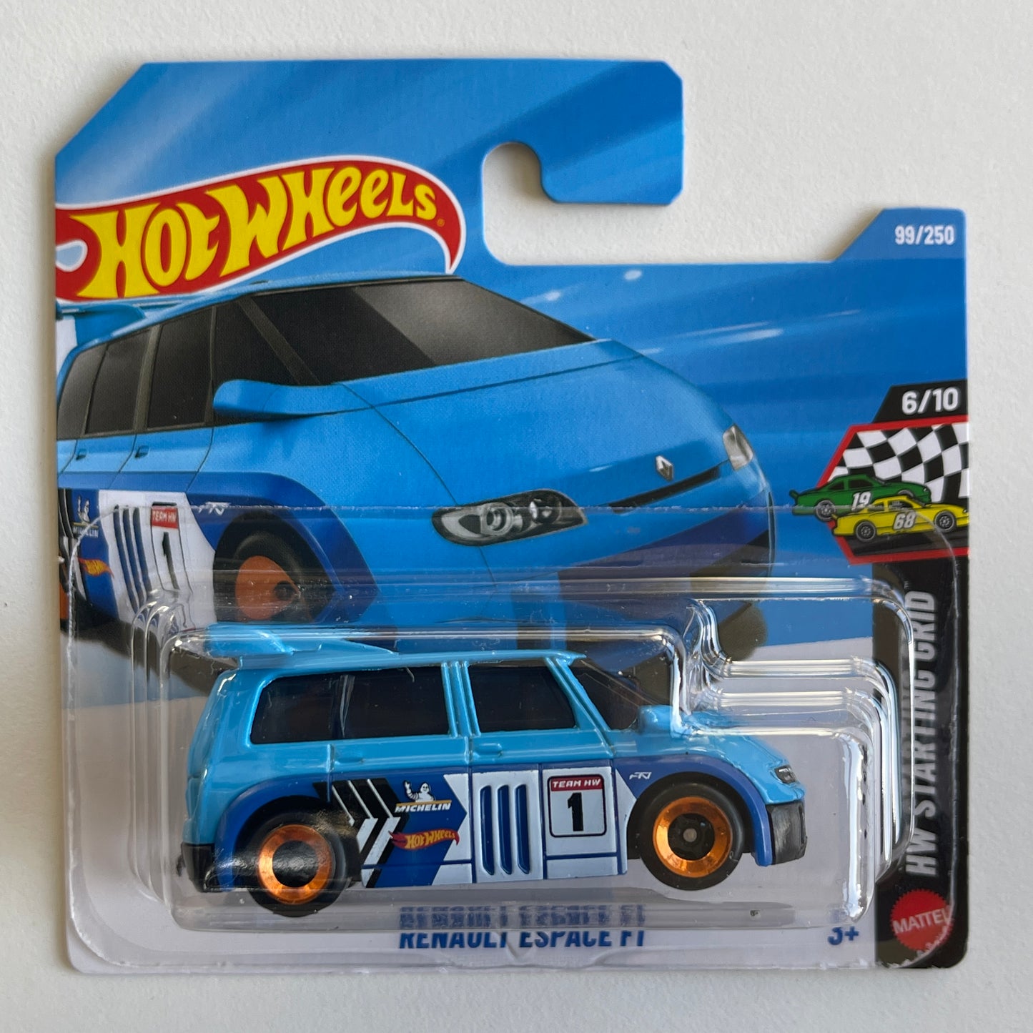 Hot Wheels Renault Espace F1 (Blue/Navy) Short Card (Damaged) HW Starting Grid 99/250