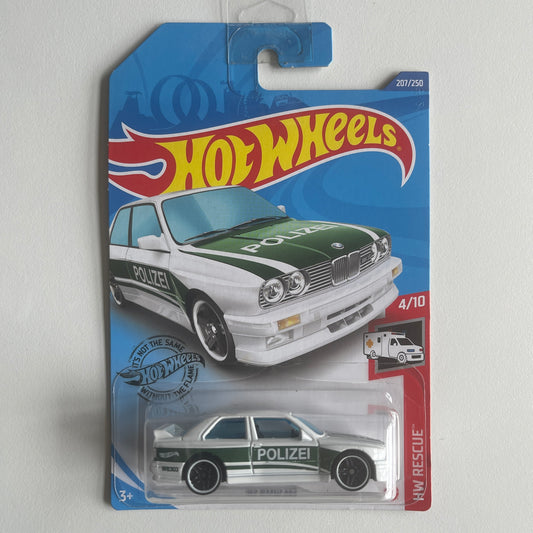 Hot Wheels '92 BMW M3 (White/Green) Long Card (Damaged) HW Rescue 207/250