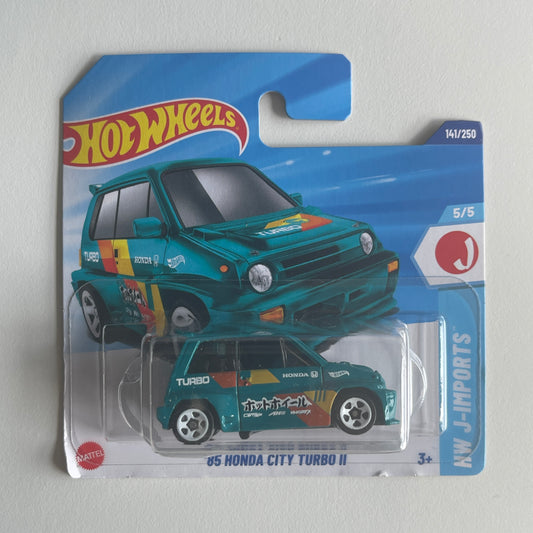 Hot Wheels '85 Honda City Turbo II (Green) Short Card (Damaged) HW J-Imports 141/250 Treasure Hunt