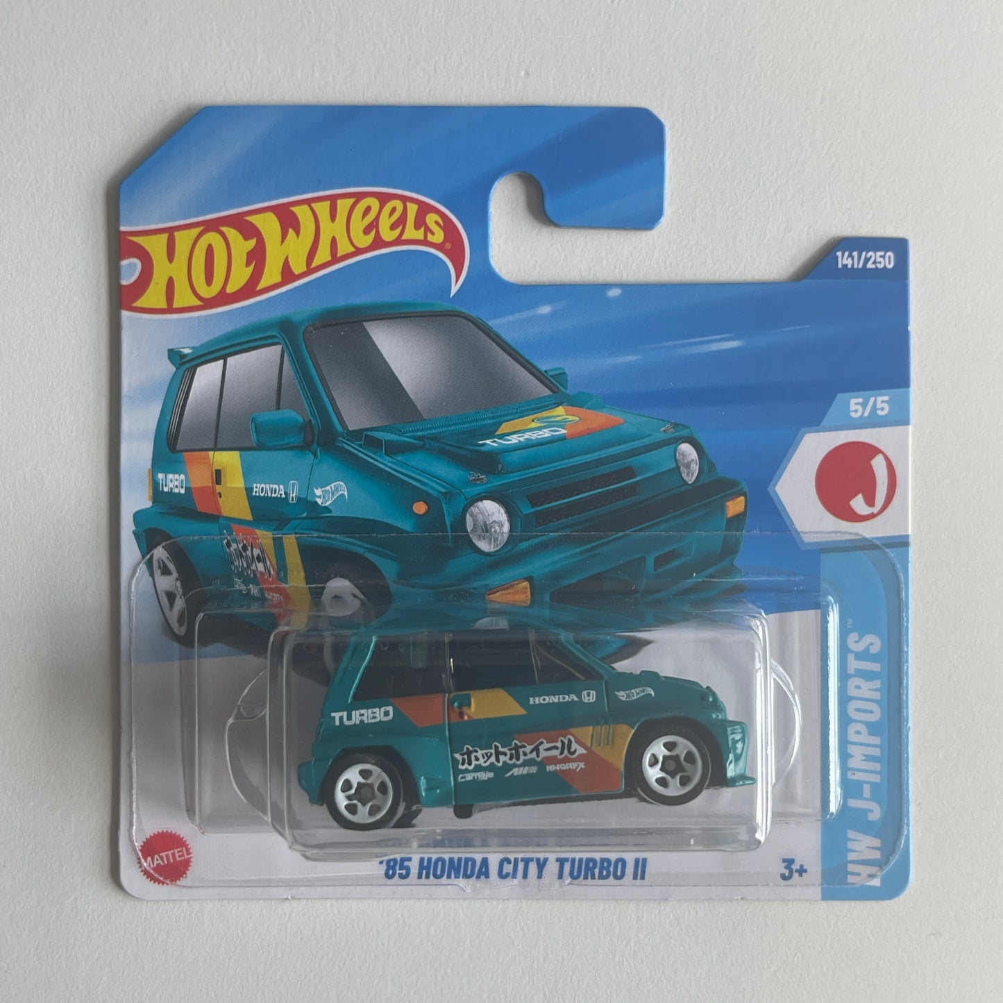 Hot Wheels '85 Honda City Turbo II (Green) Short Card HW J-Imports 141/250 Treasure Hunt (Copy)