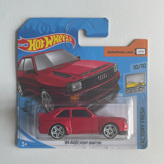 Hot Wheels '84 Audi Sport Quattro (Red) Short Card (Damaged) Factory Fresh 145/250