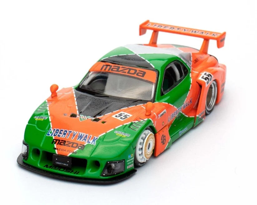 Inno64 Mazda RX7 (FD3S) LB-Super Silhouette LBWK Malaysia Diecast Expo 2024 Orange Green