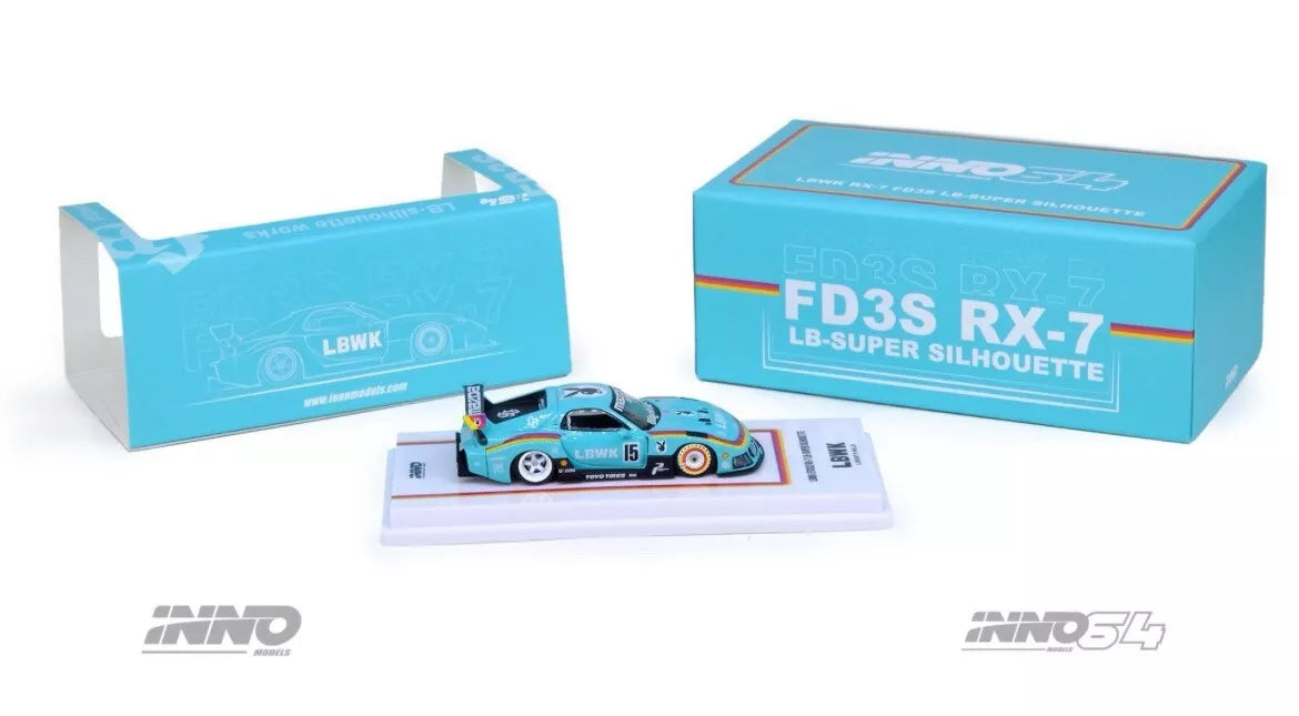 [PREORDER] Inno64 Mazda RX7 (FD3S) LB-Super Silhouette LBWK Hobby Expo China Blue