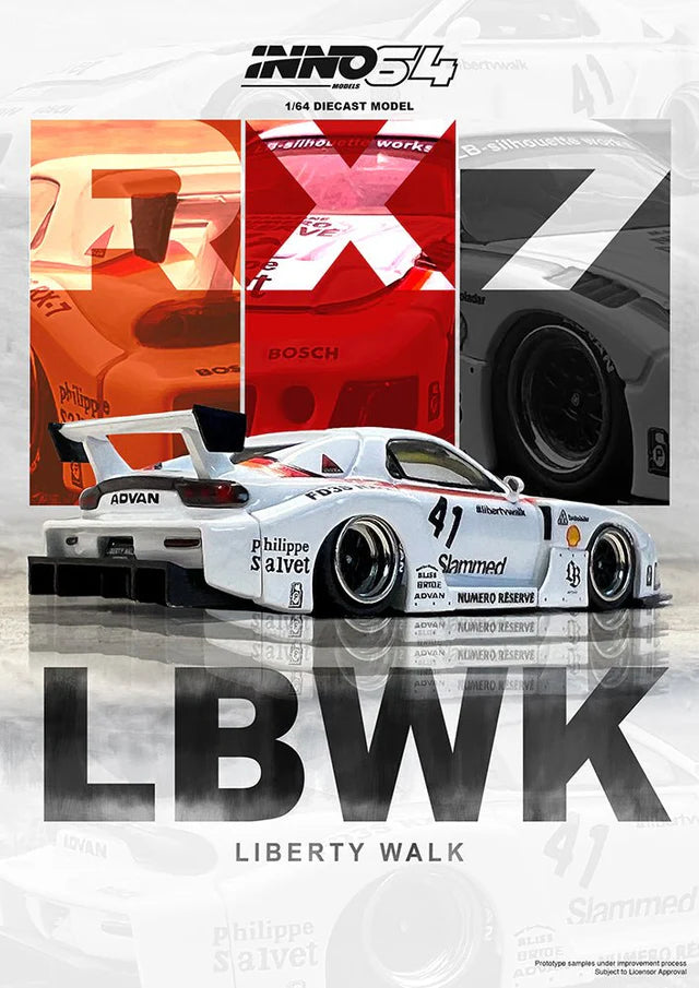 Inno64 Mazda RX7 (FD3S) LB-Super Silhouette LBWK Shell White