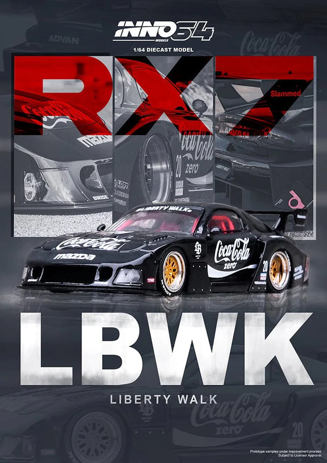 Inno64 Mazda RX7 (FD3S) LB-Super Silhouette LBWK Coca-Cola Black