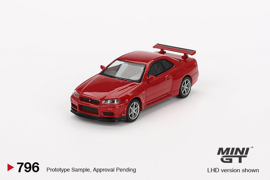 [PREORDER] MiniGT #796 Nissan Skyline GT-R (R34) V-Spec Active Red